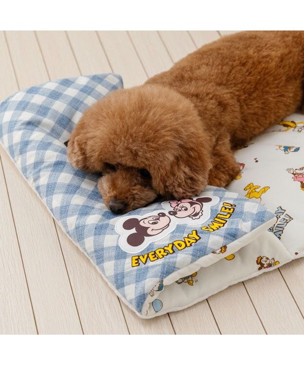 PET PARADISE ディズニー ミッキーマウス クールロールマット 《風船柄》 ホワイト×ブルー