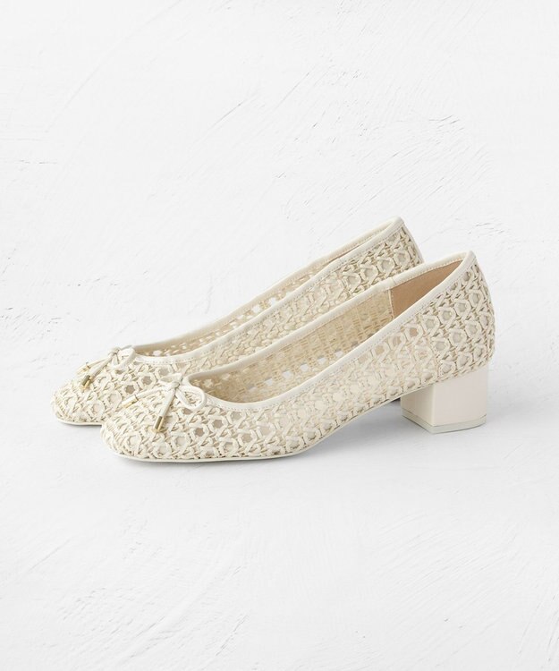 TOCCA CROCHET WITH RIBBON PUMPS パンプス アイボリー系