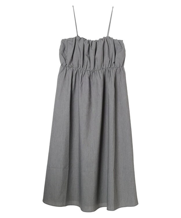 Green Parks ・ＥＬＥＮＣＡＲＥ　ＤＵＥ　ギャザーキャミワンピース Gray
