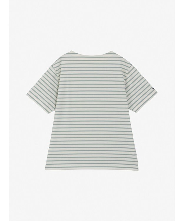 HELLY HANSEN 【速乾・UVカット・抗菌防臭】ショートスリーブ HH マリンボーダーティー オフホワイト×ミスティーグレー