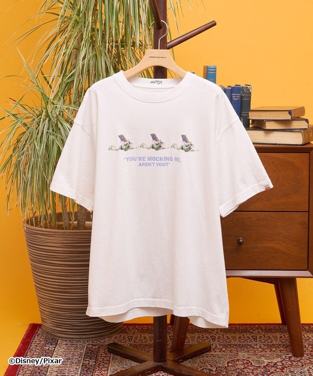AMERICAN HOLIC 【TOY STORY】ヴィンテージ加工グラフィックTシャツ Off White