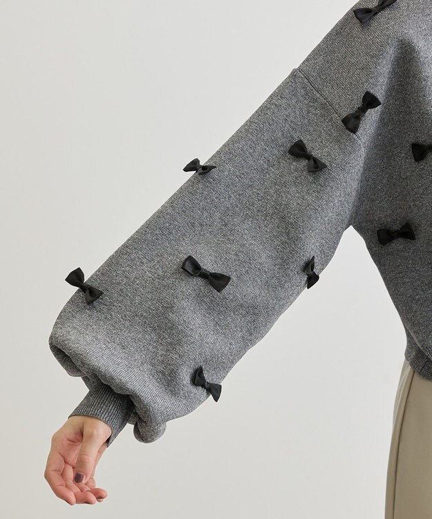 Green Parks ・ｓｗｉｎｇ　ｂｙ　メニーリボンニット Dark Gray Mixture