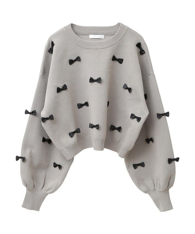 Green Parks ・ｓｗｉｎｇ　ｂｙ　メニーリボンニット Dark Gray Mixture