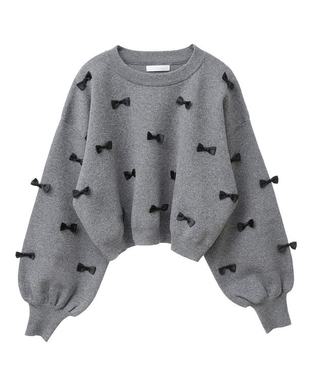 Green Parks ・ｓｗｉｎｇ　ｂｙ　メニーリボンニット Dark Gray Mixture