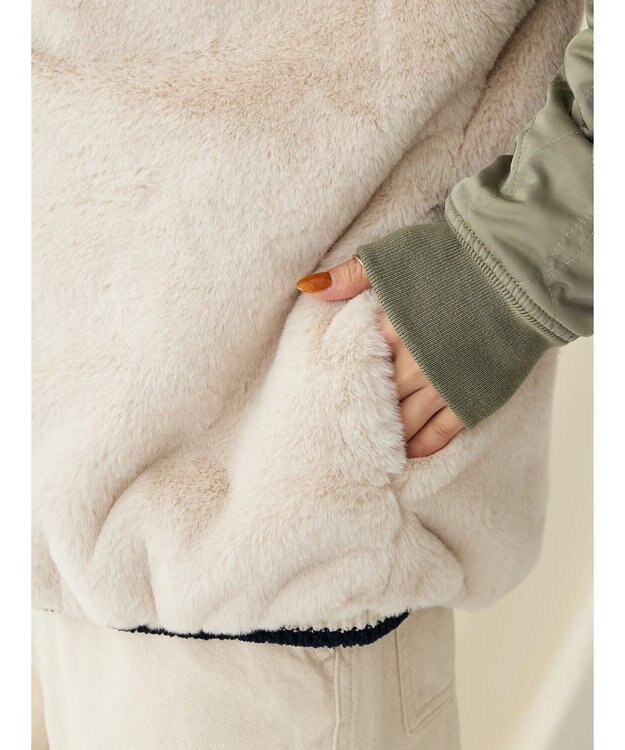 CRAFT STANDARD BOUTIQUE リバーシブルファーブルゾン Khaki