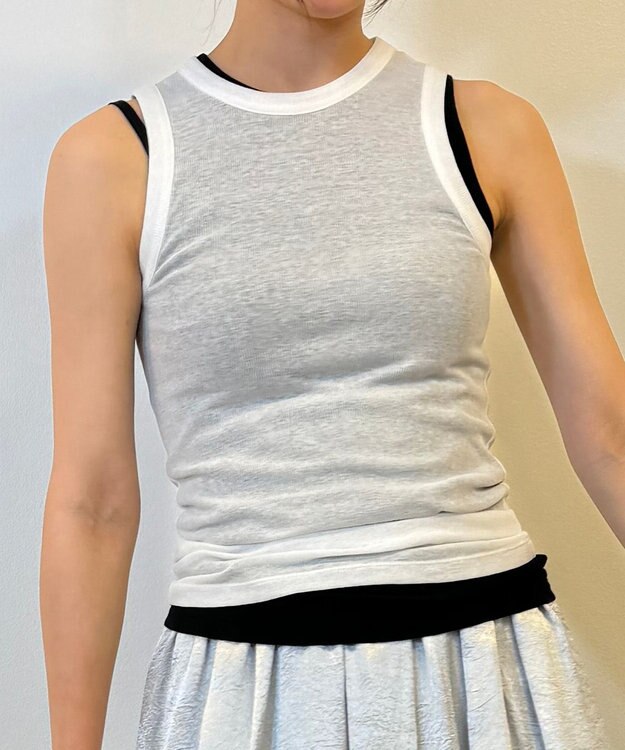 NAVE 【Nave・otona MUSE別注/洗える】レイヤードカットソー 2枚セット ブラック系