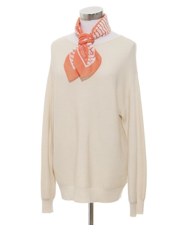 MOONBAT 【洗える/日本製】MACKINTOSH PHILOSOPHY チェックロゴ コットンスカーフ 65cm×65cm オレンジ