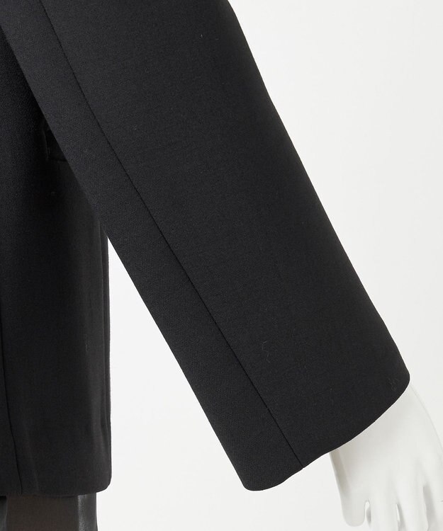 23区 L 【エステータ】ウールダブルクロス オーガンジーレイヤード ジャケット ブラック系