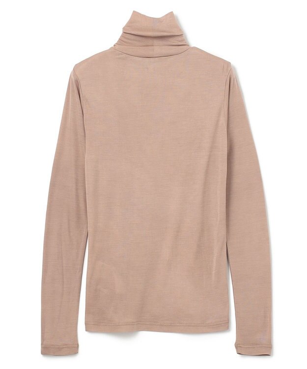 BEIGE， Washable Silk / Hi-neck Long Sleeve T ハイネック Tシャツ Taupe