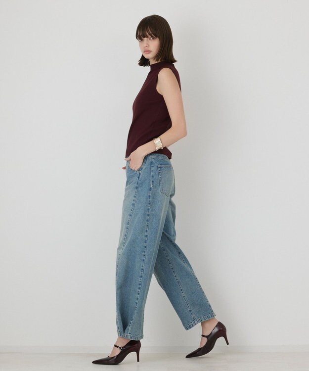 GRACE CONTINENTAL ラップ2wayデニムパンツ ブルー