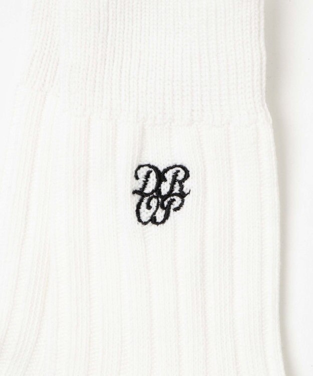WEGO ガーリーロゴ刺繍ソックス ホワイト