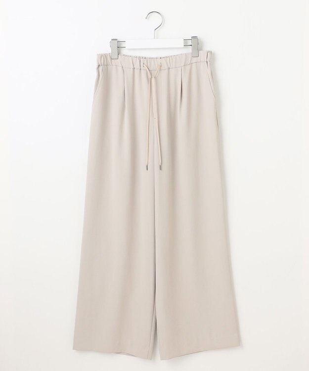 J.PRESS LADIES 【洗える・接触冷感・吸水速乾】Lightジョーゼット ワイド パンツ グレージュ系