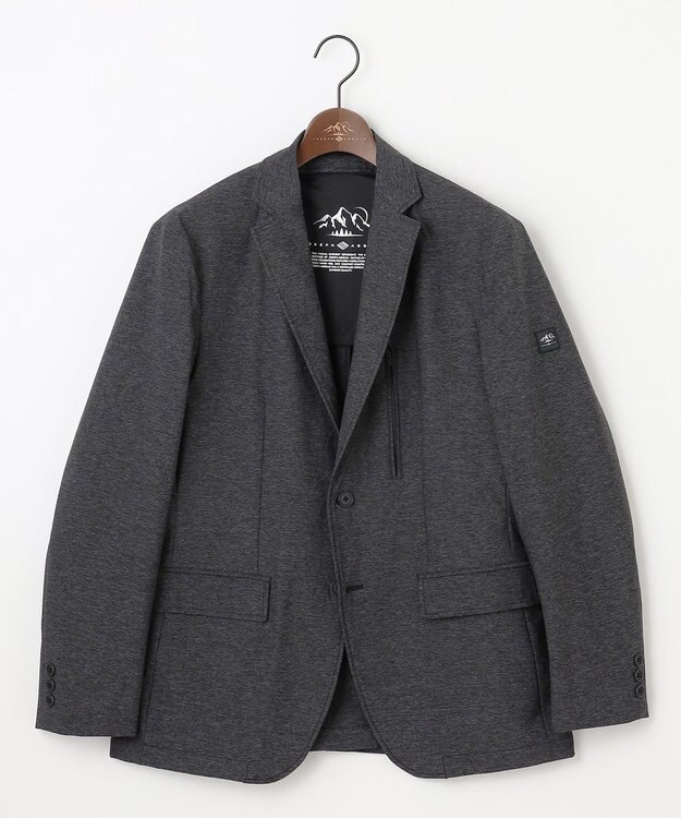 JOSEPH ABBOUD MOUNTAIN 【フードが外せる】メランジハイパワー2wayストレッチ ジャケット グレー系