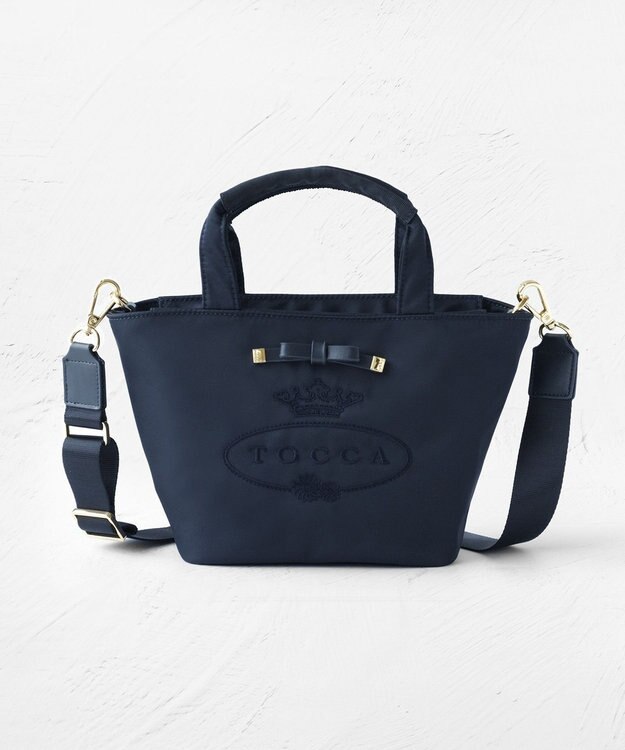 TOCCA CARVED LOGO POCHETTE ナイロンバッグ ネイビー系