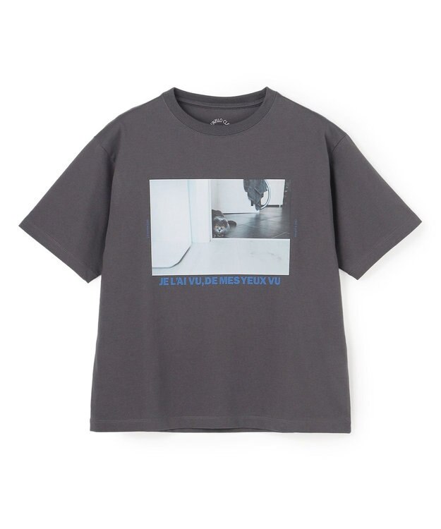 UNFILO CLEAN-Tee チャコール/猫