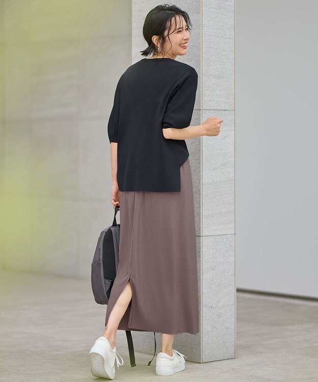 ANY パフスリーブニットプルオーバー ブラック