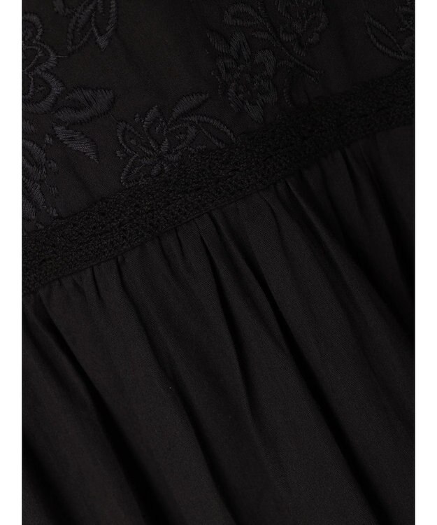 CRAFT STANDARD BOUTIQUE ２ＷＡＹインドコットン刺繍ワンピース Black