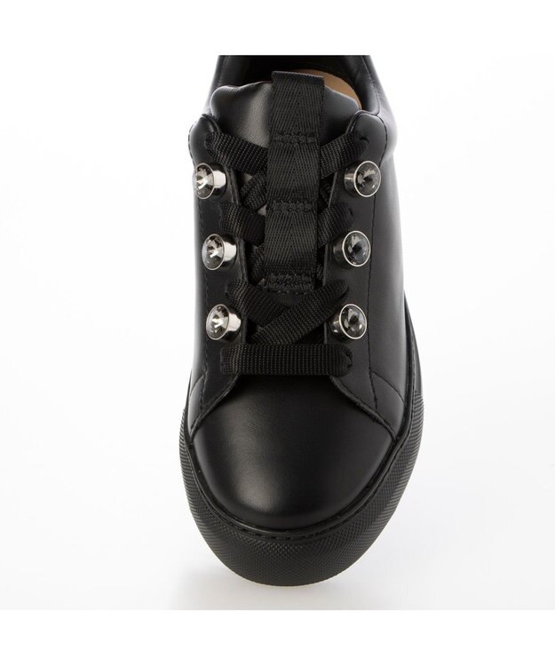 MODE ET JACOMO <MODE ET JACOMO>厚底ビジュースニーカー ブラック