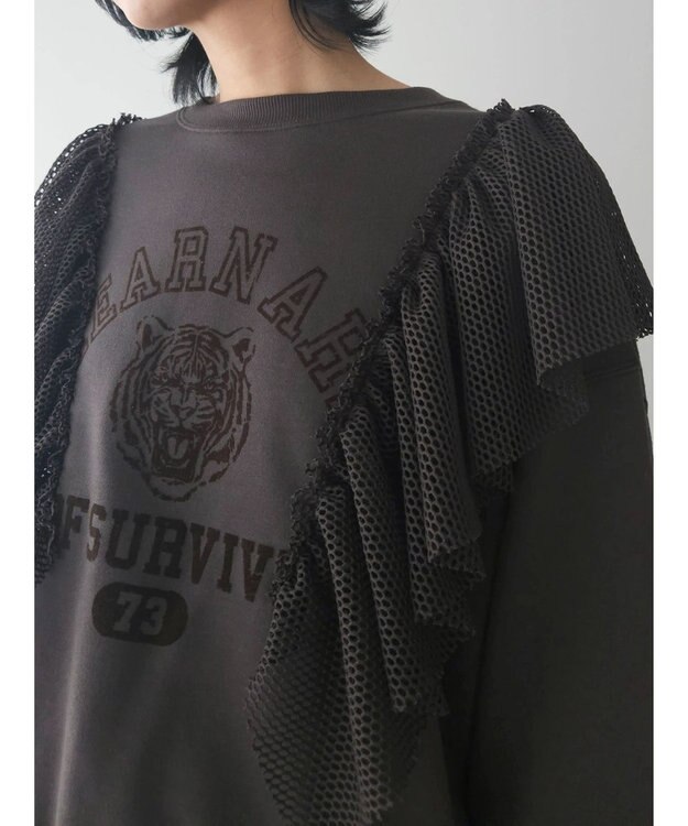 Green Parks ・ＳＵＧＡＲ　ＳＰＯＯＮ　タイガーｐｔラッフルスウェット Charcoal Gray