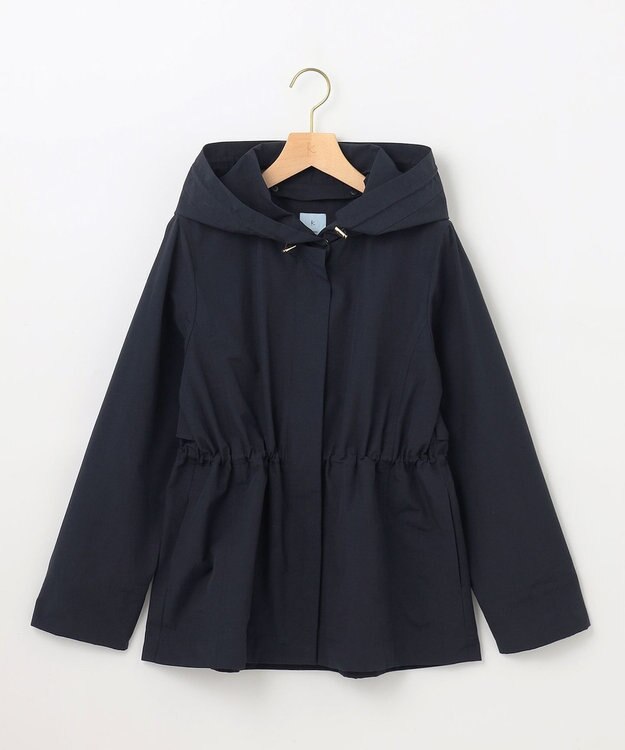 組曲 L 【フード取り外し可】2WAYショート丈ライトアウター ネイビー系