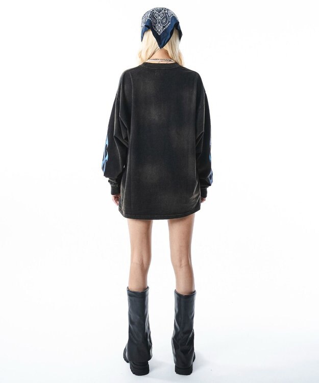 WEGO 【ユニセックス着用ITEM】フレイムグラフィックBIGT（LS） ブラック