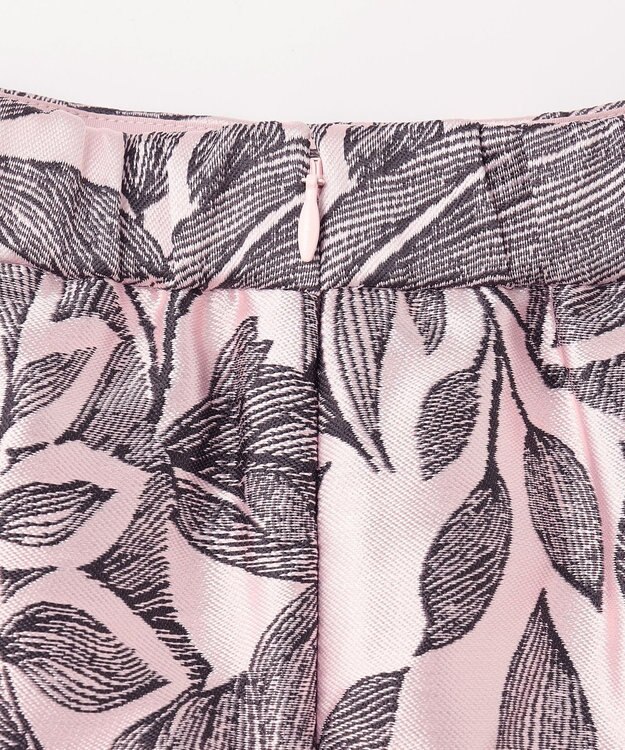 GRACE CONTINENTAL ボタニカルジャガードスカート ピンク