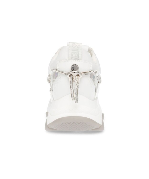 STEVE MADDEN MOTOCROSS ラインストーンダッドスニーカー ホワイト