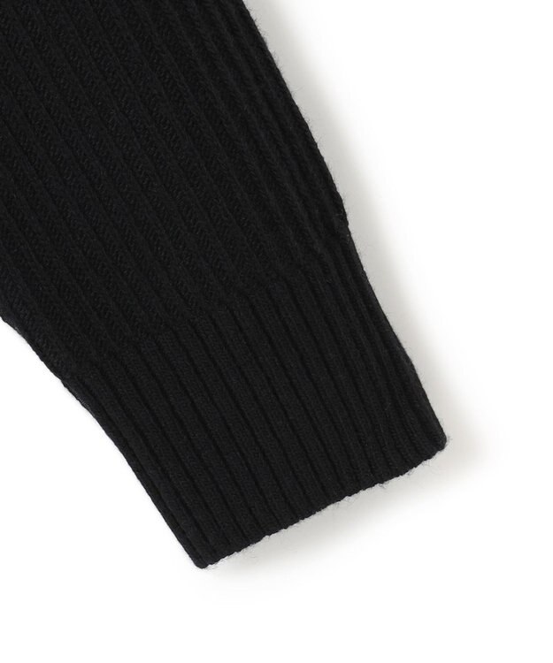 JOSEPH HOMME ニットブロックシルキーサテン　ニットブルゾン ブラック系