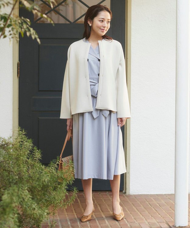 Feroux 【洗える】ダンボール アウター アイボリー系