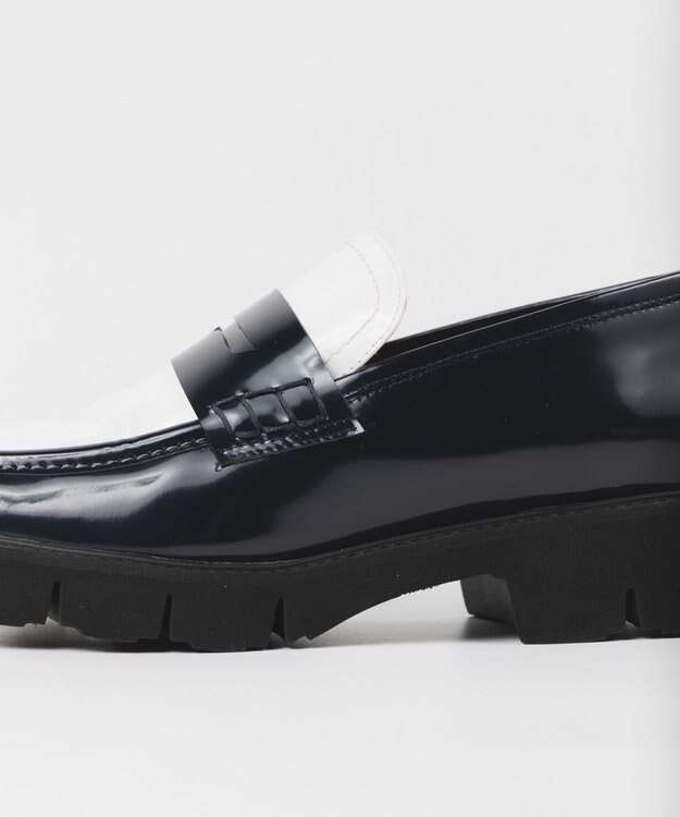 BONTRE 【LucaGrossi/ルカグロッシ】厚底コインローファー/K578M-US ネイビーホワイト