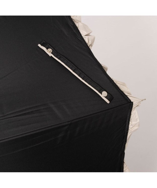 UNBILLION カシュネ cachenez / PUバイカラーフリルバルーンショートパラソル ブラック