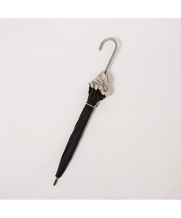 UNBILLION カシュネ cachenez / PUバイカラーフリルバルーンショートパラソル ブラック