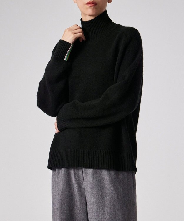 Paul Smith インターシャ ストライプ ニット ブラック