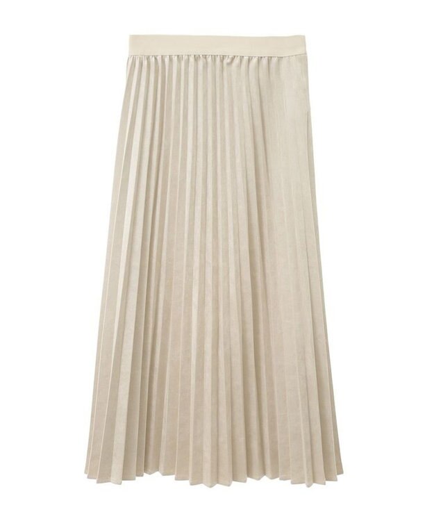 Green Parks マシュマロスエードプリーツスカート Ivory