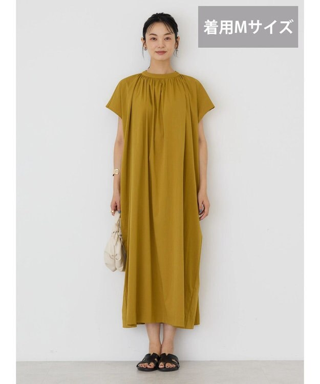 AMERICAN HOLIC 接触冷感丈違いフレンチスリーブワンピース Mustard