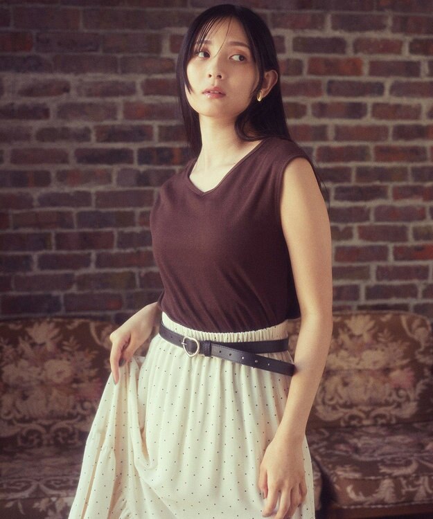 earth music&ecology ハートバックルベルト Black