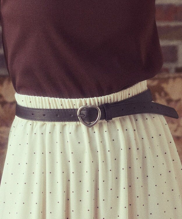 earth music&ecology ハートバックルベルト Black