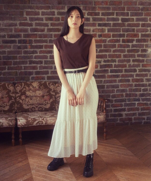 earth music&ecology ハートバックルベルト Black