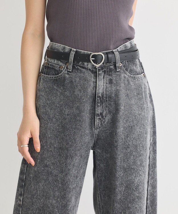 earth music&ecology ハートバックルベルト Black