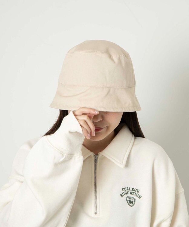 WEGO ダウンブリムバケットハット ホワイトアイボリー