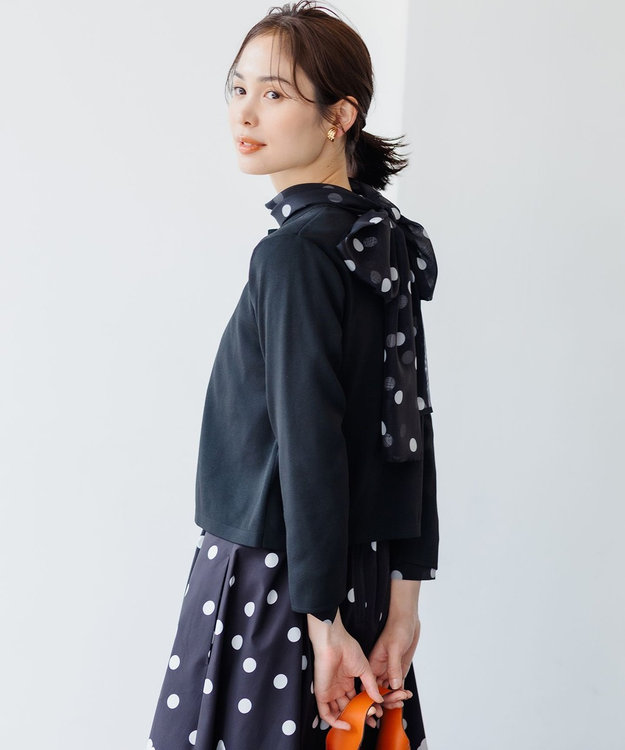 組曲 S 【組曲×setsuko sagittaire】ビジューボタンカーディガン ブラック系