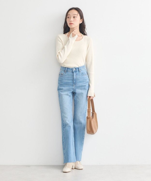 earth music&ecology ホルターネックプルオーバー Ivory