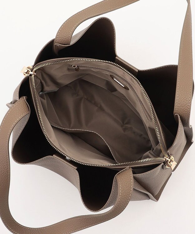 LA BAGAGERIE ソフトシュリンク2WAYハンドバッグ large グレージュ