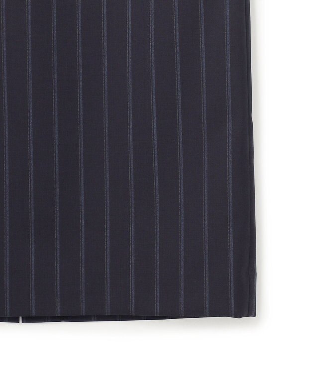 BEIGE， 【セットアップ対応】GEORGE / ウールストライプ ハイウエストスカート Navy Stripes