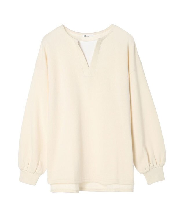 CRAFT STANDARD BOUTIQUE 　裏毛レイヤード風プルオーバー Ivory