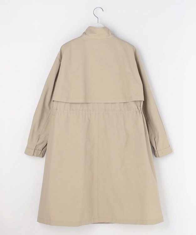 自由区 S コットンナイロンタッサースタンドカラー コート ベージュ