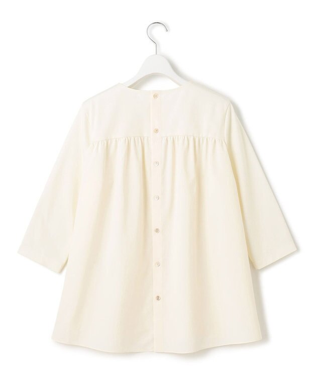 23区 【洗える】コットンツイルジャージー バックシャン カットソー ホワイト系