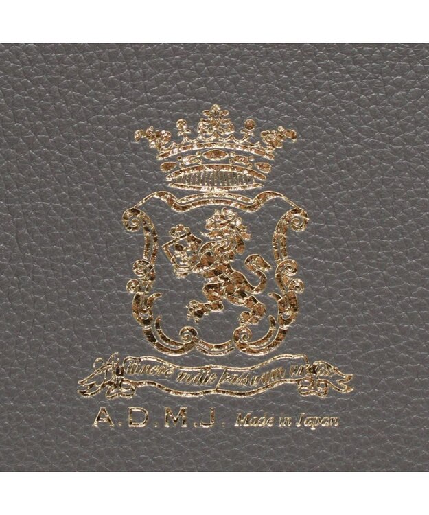 A.D.M.J. 【牛革】モーツァルト/スパニッシュレザーバイカラーWジップトートM セメント/カラメル