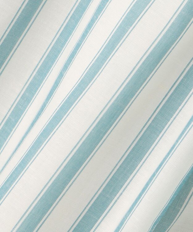 自由区 S 【洗える】テンセルリネン スカート オフ×ブルーストライプ