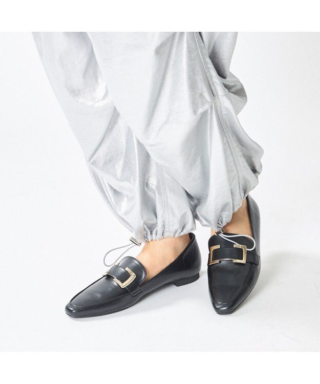 MODE ET JACOMO <carino>バックルローファー ブラック